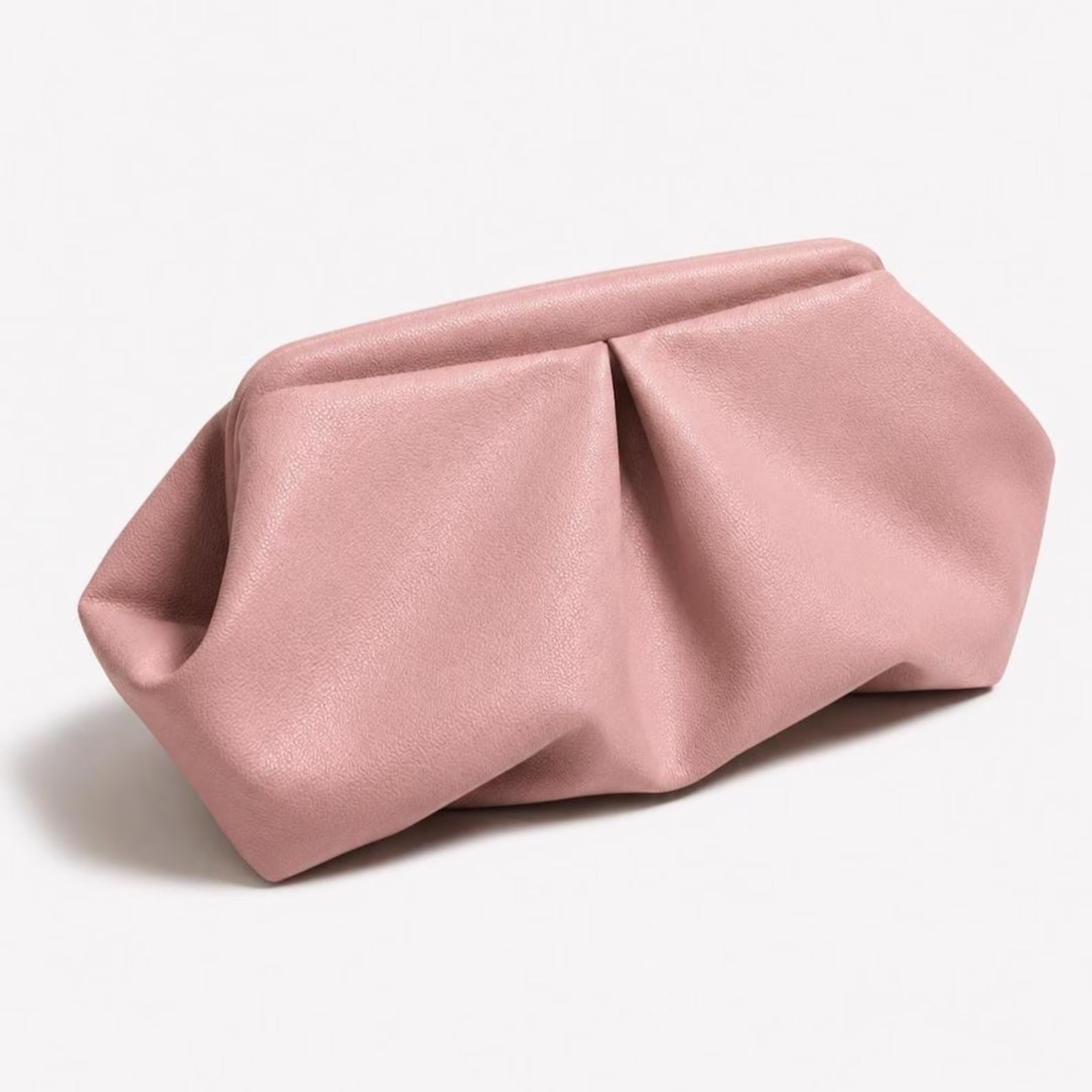 Soft Vegan Leather Fold Dumpling Evening Clutch Bag