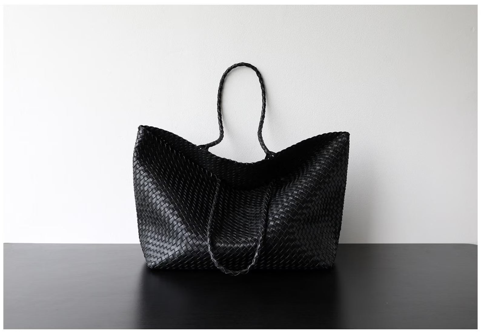 Soft Sheepskin Hand Woven Multi-Way Leather Tote Ba