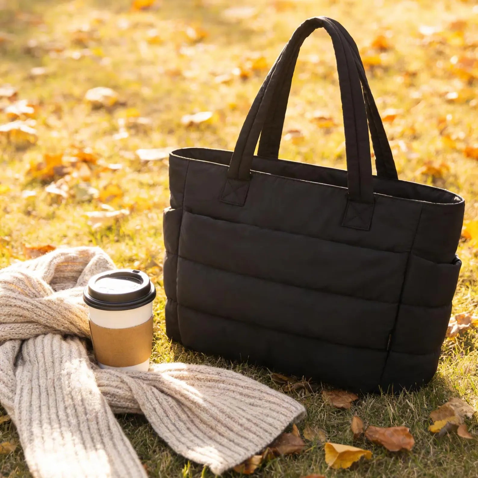 Nylon Multi-Pocket Large Capacity Shoulder Tote Bag